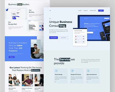 Business Consultant Landing Page 3d branding business consultant business solution consultancy consultant consultation design it business solution landing page logo minimal design online marketing popular design product services website website design