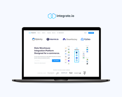 Integrate.io Homepage design ecommerce homepage ui ux