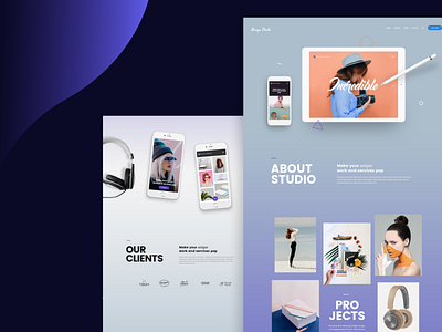 Landing page graphic design ui ux