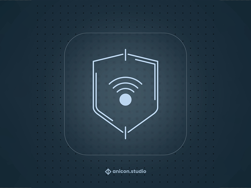 Safe connection! anicon animated logo antivirus connection design graphic design icon illustration internet json logo lottie motion graphics security ui ux web wifi