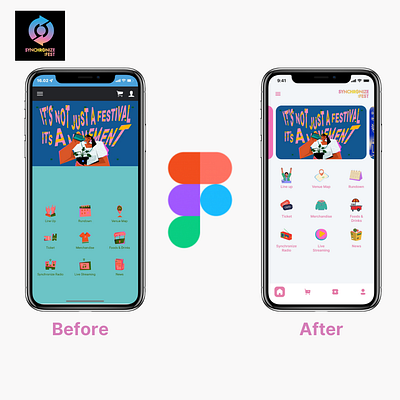 Redesign Music Festival App 3d animation app apps branding design graphic design illustration logo mobile app design mobile apps mobile design motion graphics ui uiux design vector web design website