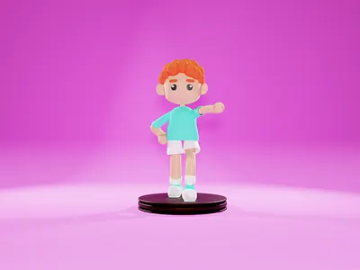 Ready to dance? 3d b3d blender character illustration lowpoly render