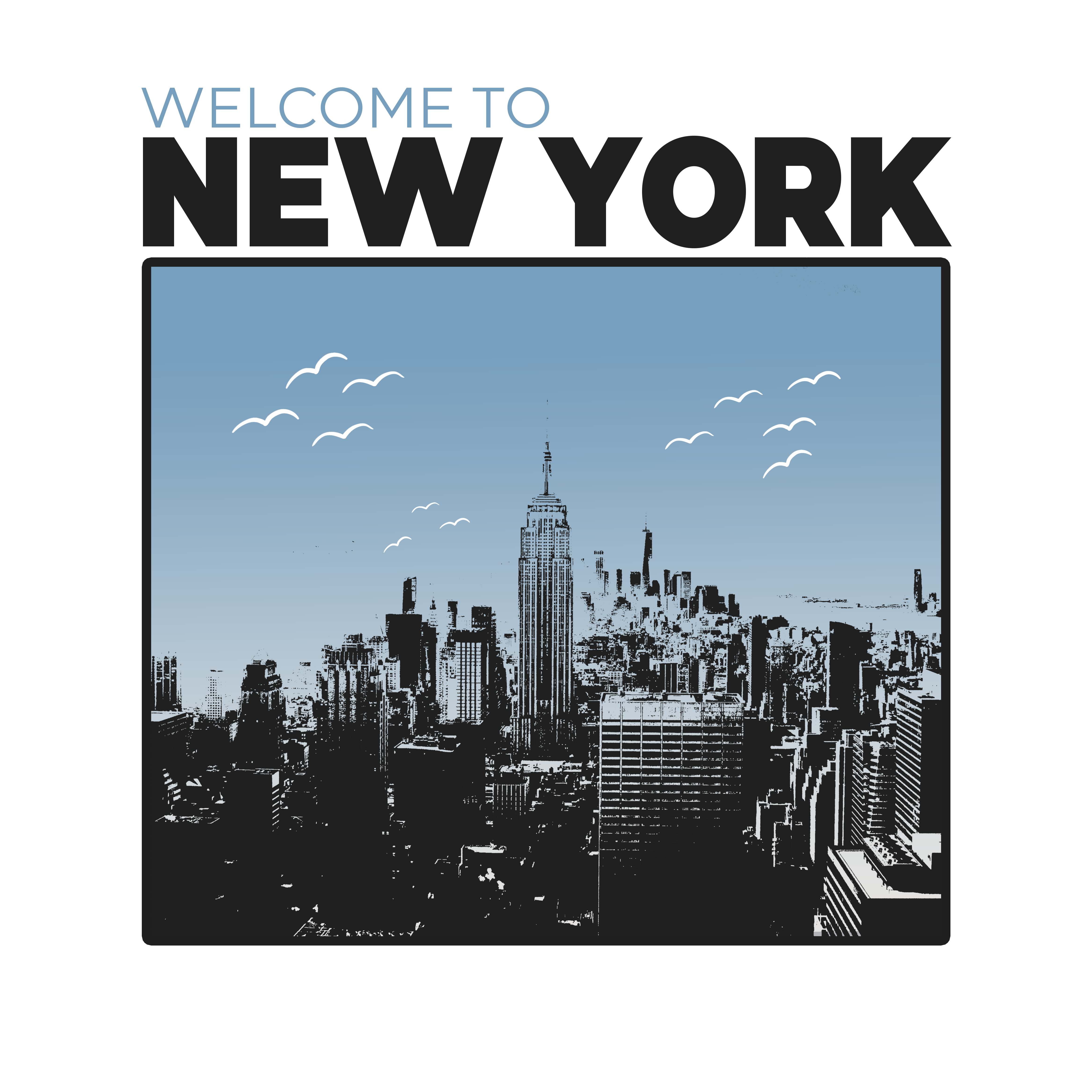 Welcome to New York eras graphic design new york seagulls t shirt t shirt design