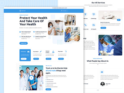 Hospital Landing landingpage medical landingpage ui uiux