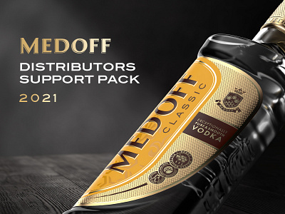 Packaging and brand presentation design for vodka Medoff branding graphic design packaging design presentation