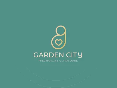 Garden City Pregnancy & Ultrasound baby care brand identity branding creative logo g logo graphic design heart line art logo design logo design concept logomaker logotype maternity medical logo minimal mother and child mother care pregnancy simple ultrasound