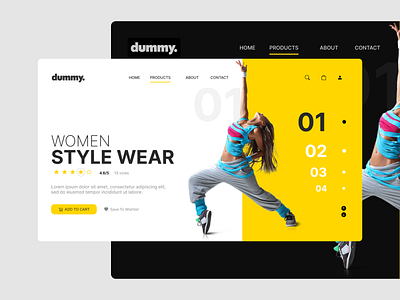 Women Style Wear - Website UI branding concept design female girl style stylewear ui web website webui