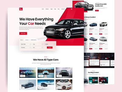 Car Dealer Landing Page auto auto dealer automobile automotive car car dealer car dealer landing page car dealership car landing page car mobile app car rental car web design cars website dealership landing page motor rental cars uiux vehicle