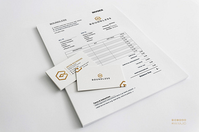 Invoice and Business Card Design brand designer branding business card business card design card design designer graphic designer invoice invoice design mrxajid stationery design