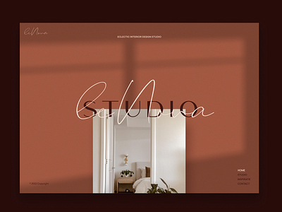 Interior design - Hero - Header branding design header hero hero section homepage interior interior design interior studio landing landing page minimal studio typography web design