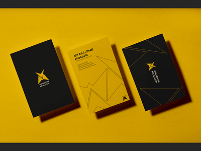 Vaughn Muller Business Cards black branding business card design figma fitness flat graphic design icon illustrator logo logomark minimal photoshop trainer vector yellow