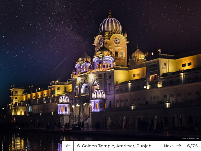 Daily UI #072 - Image Slider 072 amritsar daily ui daily ui 072 dailyui dailyuichallenge day 72 design figma golden temple image slider punjab ui ux