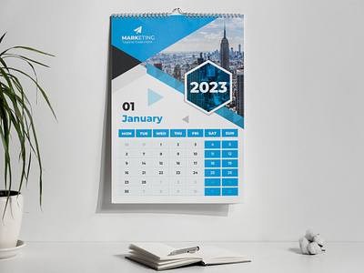 New year Wall Calendar 2023 template 12 months included 023 calendar 12 month 12 page calendar branding business flyer business leaflet template corporate flyer design flyer design ideas real estate flyer wall calendar 2023 wall calendar design