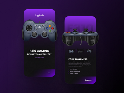 Logitech - F310 app app design design joystick logitech mobile mrpugo tech app ui ux