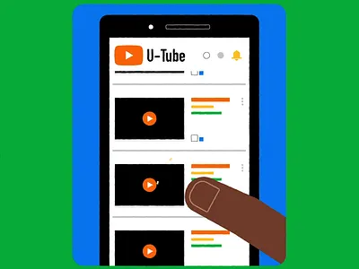 Phone 2d animation design flat design illustration illustrator internet loop phone social media vector