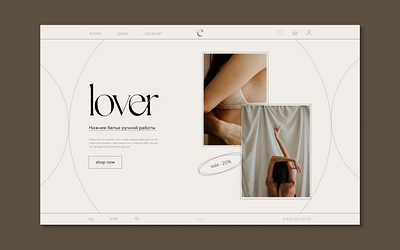 Underwear e-commerce | first page firstpage ui ux webdesign