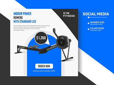 Social Media Power indoor banner Template Design banner design branding design facebook ad fb cover fitness product graphic design gym banner instagram banner product design social media banner social poster