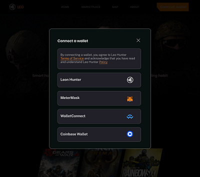 Web3 gaming UI connect wallet connect design payment ui ux wallet web3