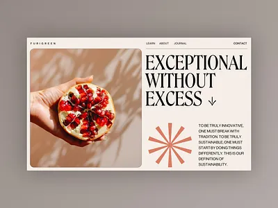 Sustainability Hero - UI Exploration clean design green minimal sustainability typography ui web web design website website design