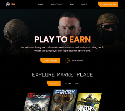 Web3 gaming UI design design ui ux web3