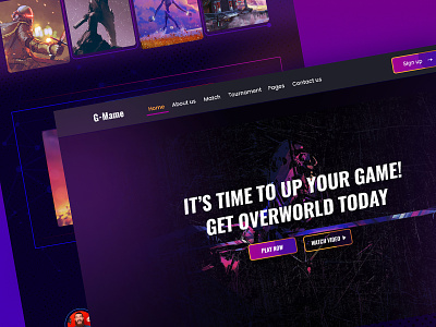 Game Streaming - Gaming Landing Page 3d branding clean dark design game games gaming gradient minimal mobile movie overwatch stream streaming twitch ui valorant video