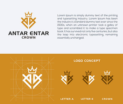 AE Crown logo concept app branding design icon illustration logo typography vector