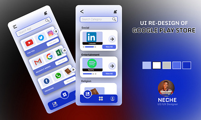 Google play store redesign activity app design dribble driuds innovation ui ux