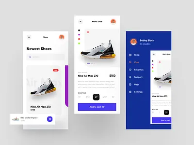 Mobile shop app branding design minimal minimalism mobile app ui