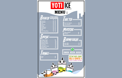 Menu list for beverage business beverage business boba graphic design icon illustration list marvel menu list
