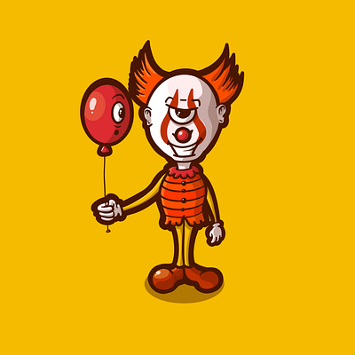 PENNYWISE balloon cartoon cartoon character cartoon illustration cartooning character art character design clown design fan art illustration pennywise procreate spooktober spooky clown