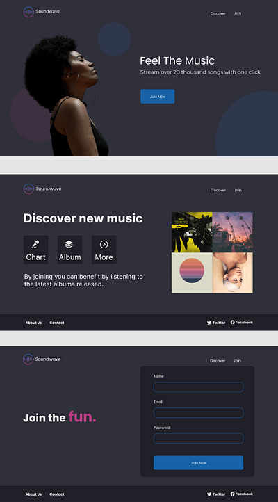 Landing Page ui