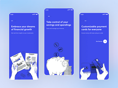 Finance mobile app app design banking app finance app finance design financial app illustration mobile design mobile ui design money app onboarding design ui design uiux user interface design