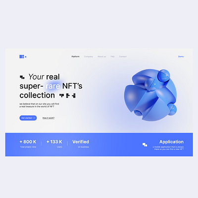 NFT platform 2022 design trends 3d design dribbble best new nft platform ui ux web