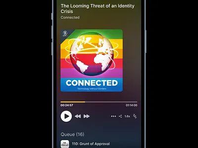Podcasts App II (Player) connected cortex iphone mobile phone podcasts ui unmade ux