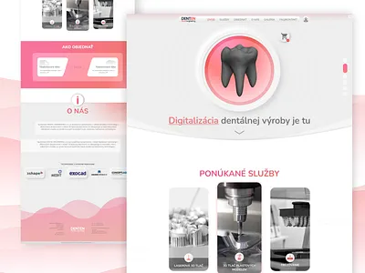 DENTEN Dental engineering web dental engineering neuromorphism redesign tooth ui ux web