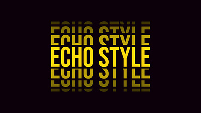 Echo Style Text Effects branding clean design graphic design illustration logo typography vector