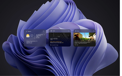 Windows widgets on the desktop aplication design graphic design illustration pc ui widgets windows windows 11 windows design windows widgets