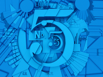 36 Days of Type - 5 c4d graphic design typography