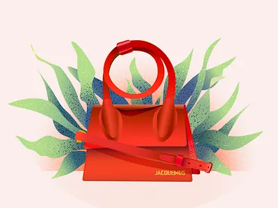 Jacquemus bag illustration adobeillustrator ai bag design fashion illustration jacquemus red vector vectorart
