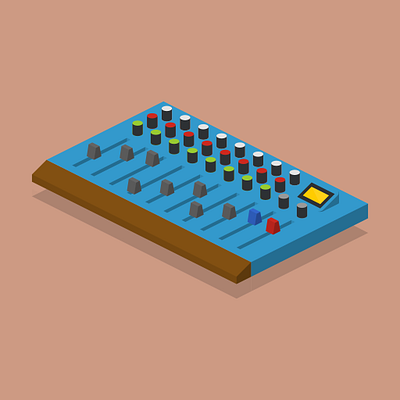 Mixing console isometric