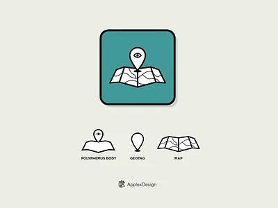 POLYPHEMUS Navigator "Your eye on the street" branding design eye geotag gps illustration logo logos map navigator polifemo polyphemus software street vector