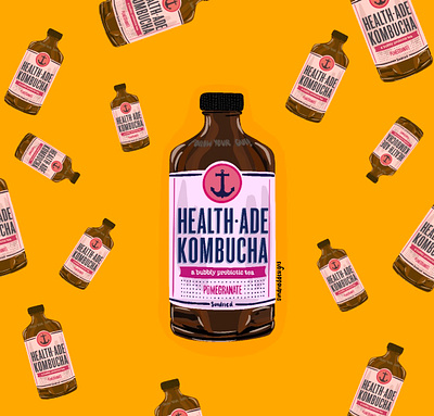 Health-Ade Kombucha Graphic Design design illustationdrawing illustration procreate