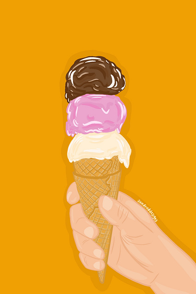 Food Illustration - Ice Cream design illustationdrawing illustration procreate