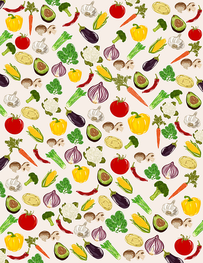 Food Illustration - Vegetables design graphic design illustationdrawing illustration illustrationart procreate