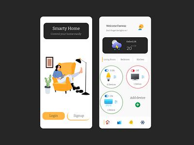 Smart home design illustration smarthome ui ux