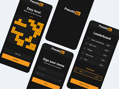 #Exploration - Sudoku Puzzle branding mobile game ui