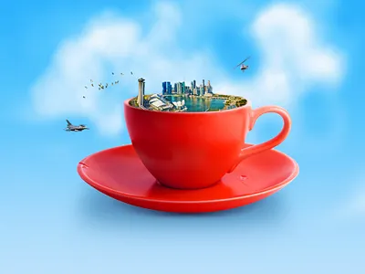 Cup Of Singapore graphic design photoshop