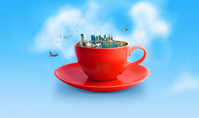 Cup Of Singapore graphic design photoshop