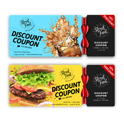 Food Discount Coupon branding graphic design photoshop