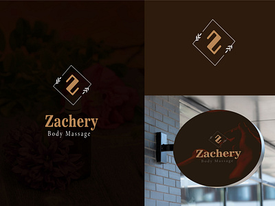 Logo Design for Zachery body Massage 3d animation body care brand brand logo branding company logo custom logo design logo graphic design icon design inspiration logo logo design logo maker logo makers logodesign monogram motion graphics ui